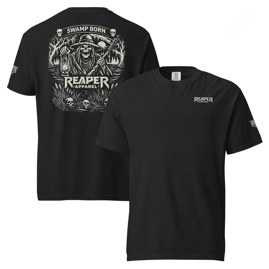 Reaper Apparel Heavyweight Tee - Swamp Born Tan Graphic