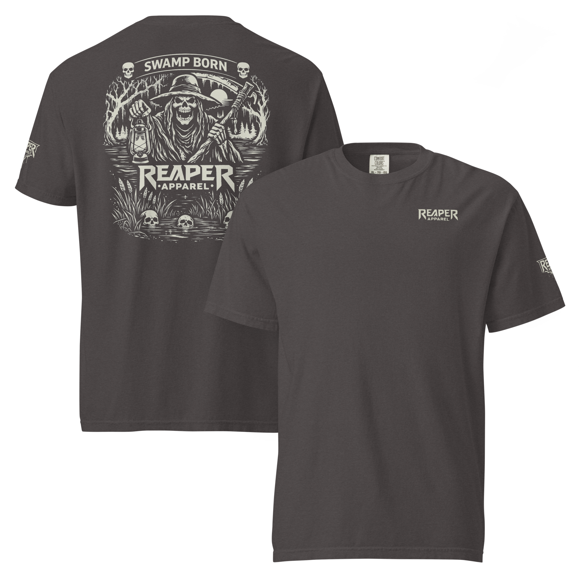 Reaper Apparel Heavyweight Tee - Swamp Born Tan Graphic