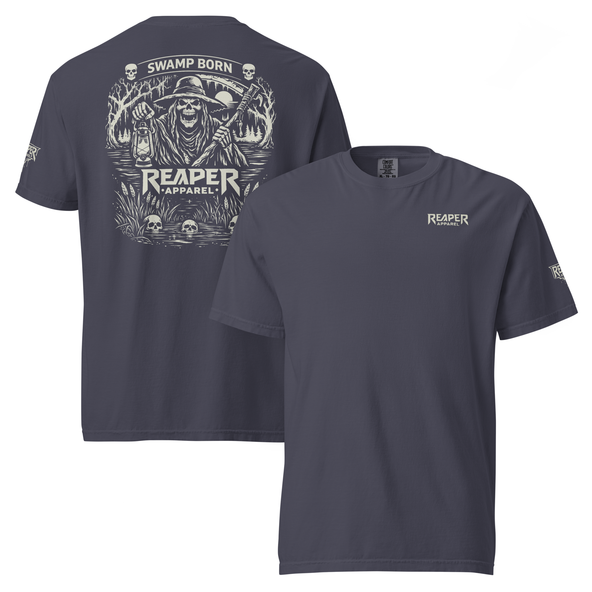 Reaper Apparel Heavyweight Tee - Swamp Born Tan Graphic